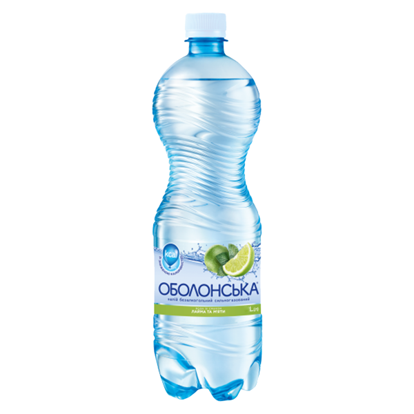 Оболонская вода со вкусом лайма и мяты 1 л